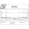 EPS Blanks 6'4'' x 23 5/8'' x 3 1/4'' Stringerless