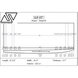 EPS SUP Blanks 8'5'' x 33'' x 4 3/4'' Stringerless