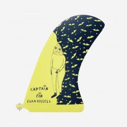  CAPTAIN FIN CO - Longboard Pivot Fin - Evan Rossel 10 "- Giallo