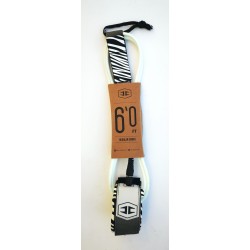 Hurricane leash - 6Ft x 7mm - White/zebra