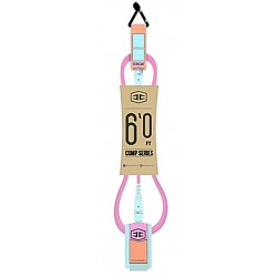 Hurricane leash - 6Ft x 6mm Comp - Pastel Pink/Blue