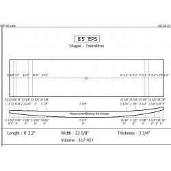 EPS Blanks 8'5'' x 23 5/8'' x 3 3/4'' 