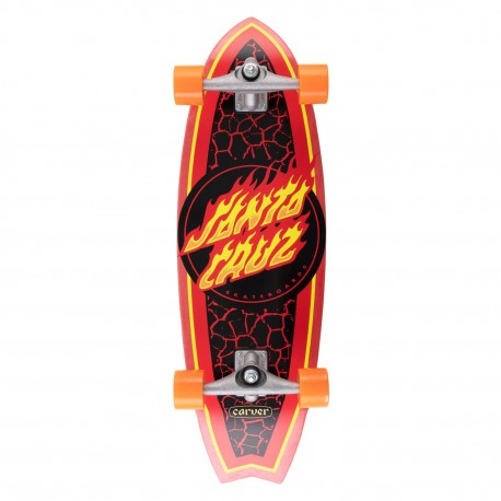 Santa Cruz - Flame Dot Shark Surfskate 9.85" X 31.52" Carver CX