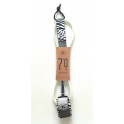 Hurricane leash- BIG WAVE 7Ft x 7mm - Zebra