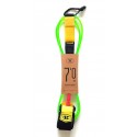 Hurricane leash- BIG WAVE 7Ft x 7mm - Fluro green, Red ,yellow