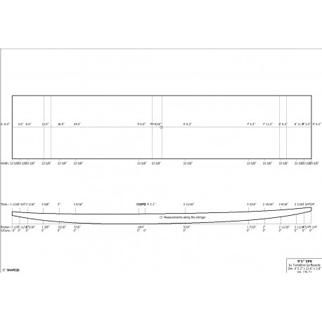 EPS Long Blanks 9'5'' x 23 5/8'' x 3 3/4'' Stringerless