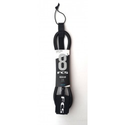 FCS 8' REGULAR CLASSIC LEASH- Black White