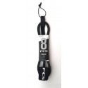 FCS 8' REGULAR CLASSIC LEASH- Black White