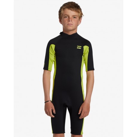 BILLABONG- 2x2 mm -Foil back zip - 8 anni - FLURO LIME