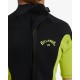 BILLABONG- 2x2 mm -Foil back zip - 10 anni - FLURO LIME