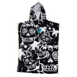 Creatures of Leasure- HOODIE PONCHO- Boys White/Black