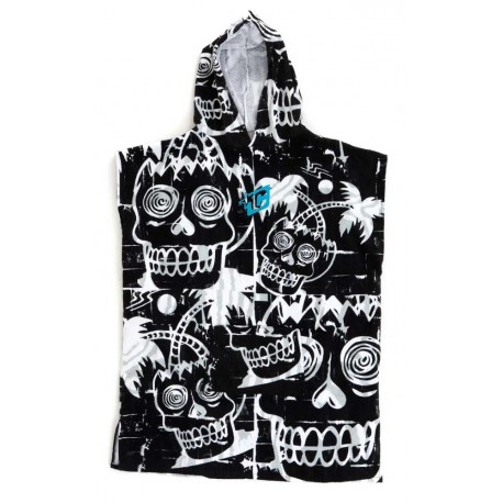 Creatures of Leasure- HOODIE PONCHO- Boys White/Black