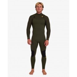 BILLABONG - 4x3 -TG M - Furnace Revo- front zip-Verde/marrone